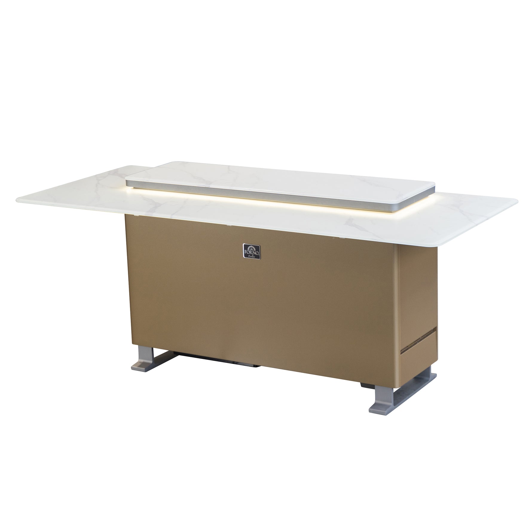Elevato Smart Bar Table in White, 5.3 cu.ft fridge and freezer with Bluetooth control - BonPrix Électroménagers