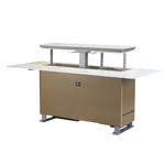 Elevato Smart Bar Table in White, 5.3 cu.ft fridge and freezer with Bluetooth control - BonPrix Électroménagers