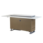 Elevato Smart Bar Table in White, 5.3 cu.ft fridge and freezer with Bluetooth control - BonPrix Électroménagers