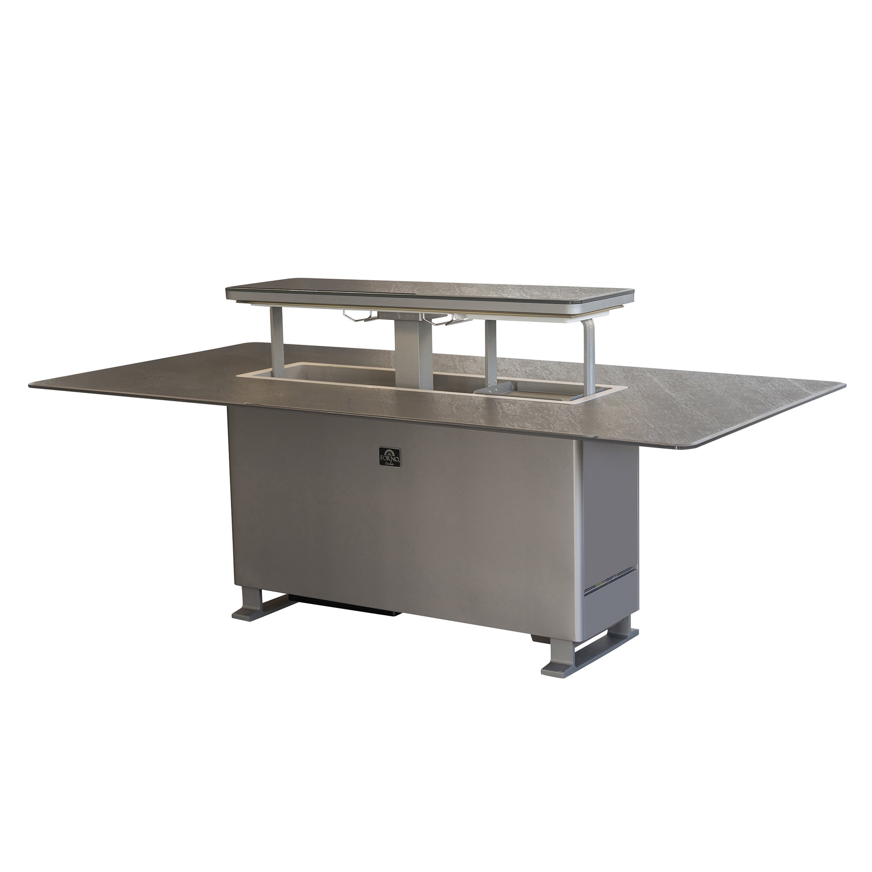 Cinetico Smart Dining Table, Sandstone Black, 5.3 cu.ft fridge and freezer with Bluetooth control - BonPrix Électroménagers