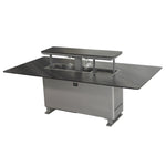 Cinetico Smart Dining Table, Midnight Marble, 5.3 cu.ft fridge and freezer with Bluetooth control