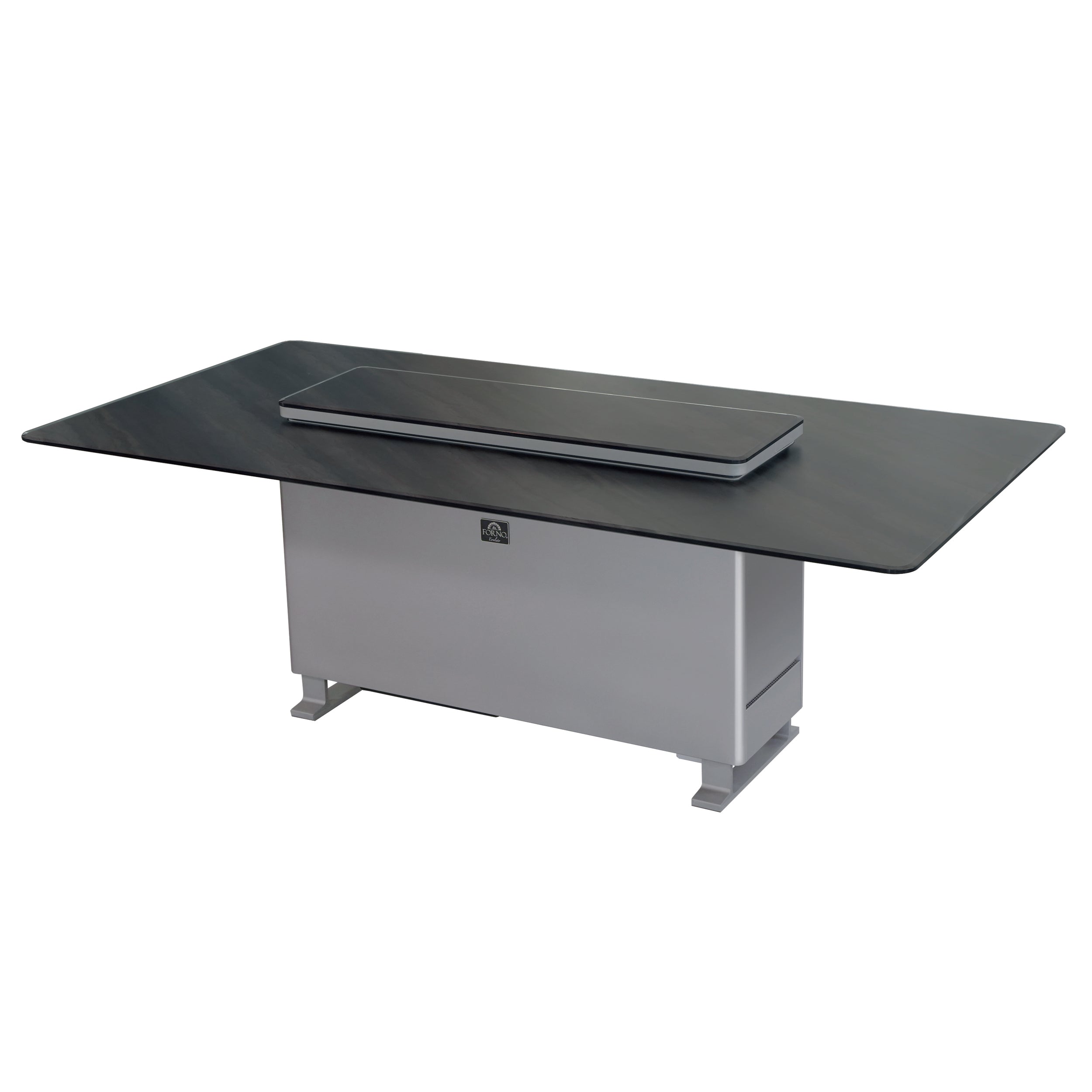 Cinetico Smart Dining Table, Midnight Marble, 5.3 cu.ft fridge and freezer with Bluetooth control