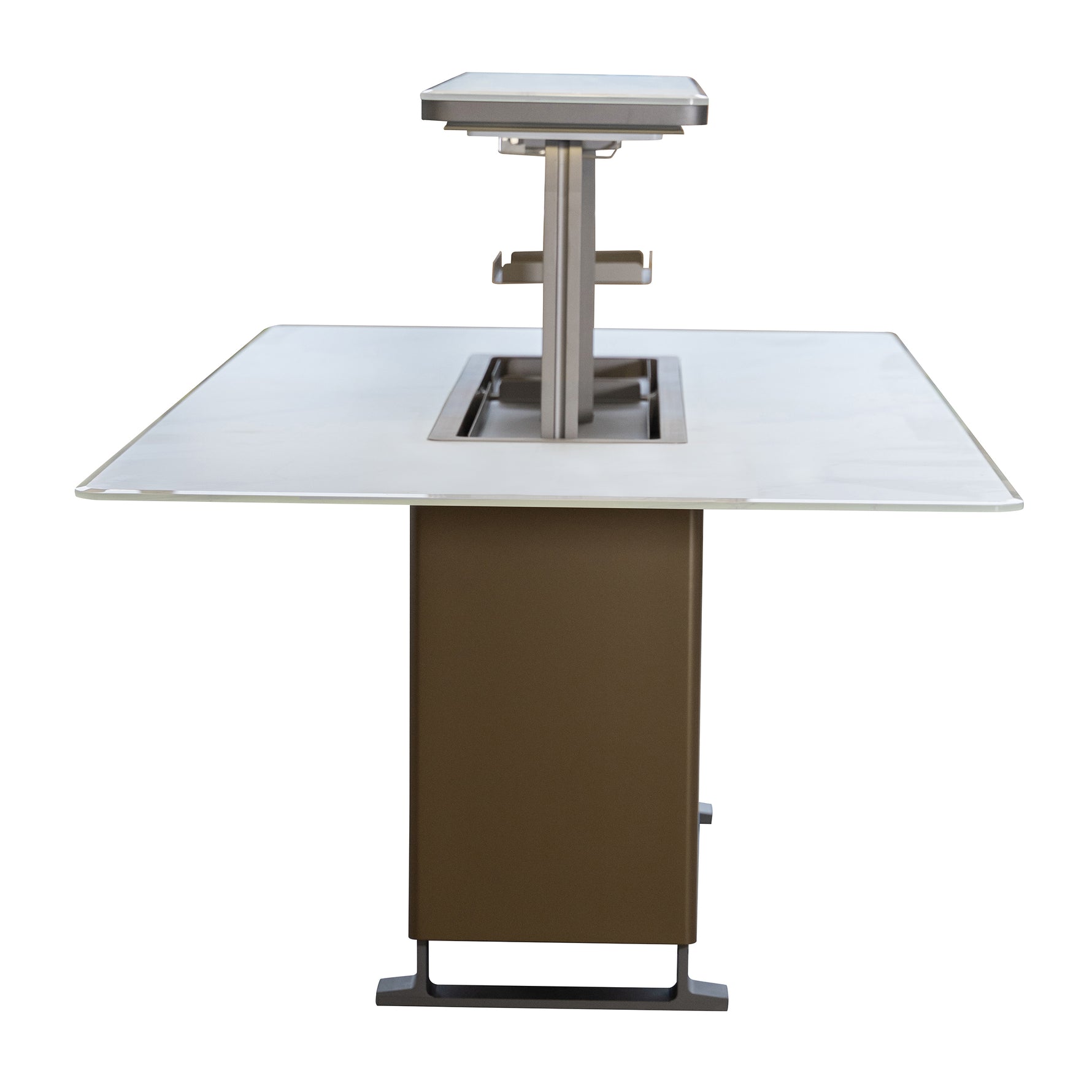 Cinetico Smart Dining Table in White, 5.3 cu.ft fridge and freezer with Bluetooth control - BonPrix Électroménagers