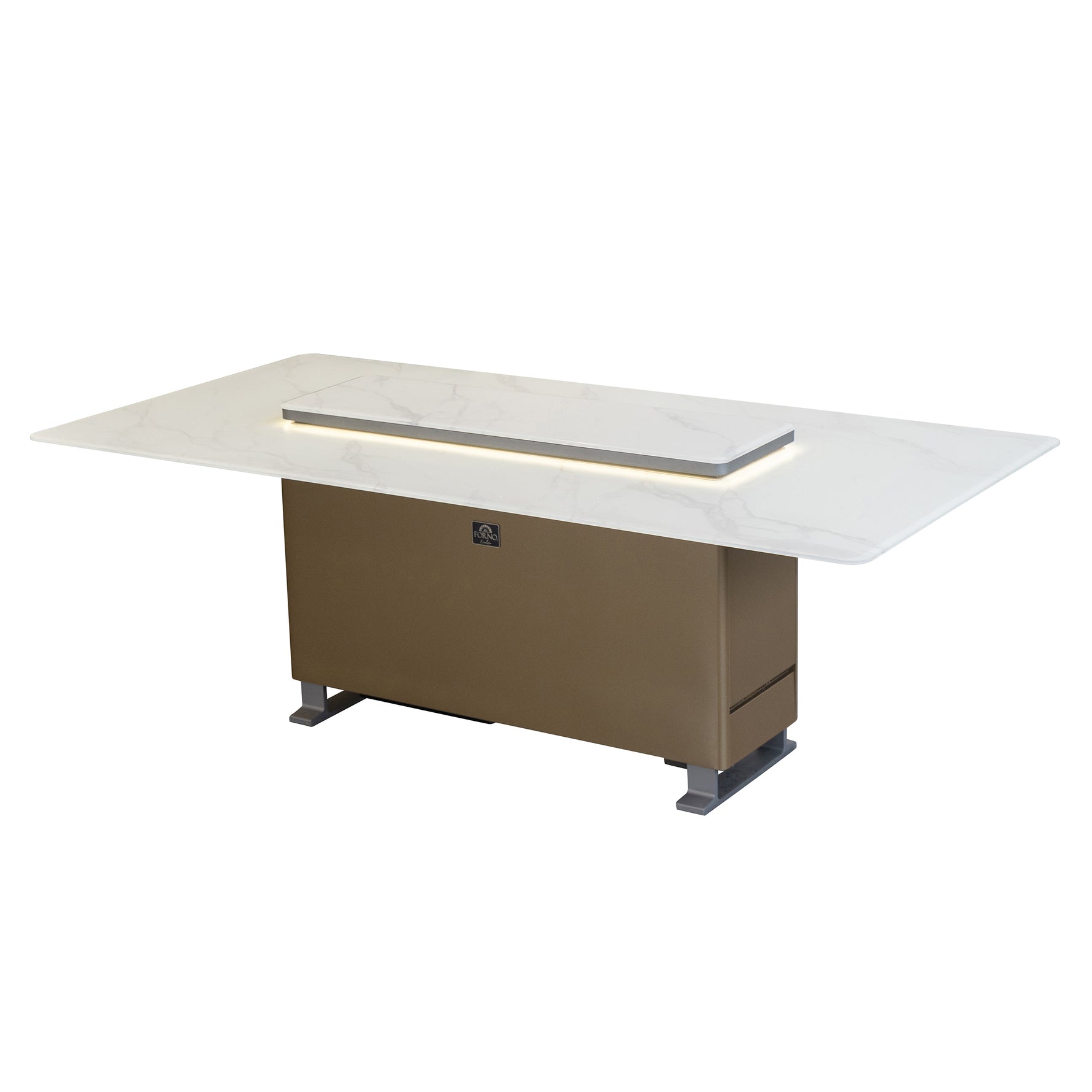 Cinetico Smart Dining Table in White, 5.3 cu.ft fridge and freezer with Bluetooth control - BonPrix Électroménagers