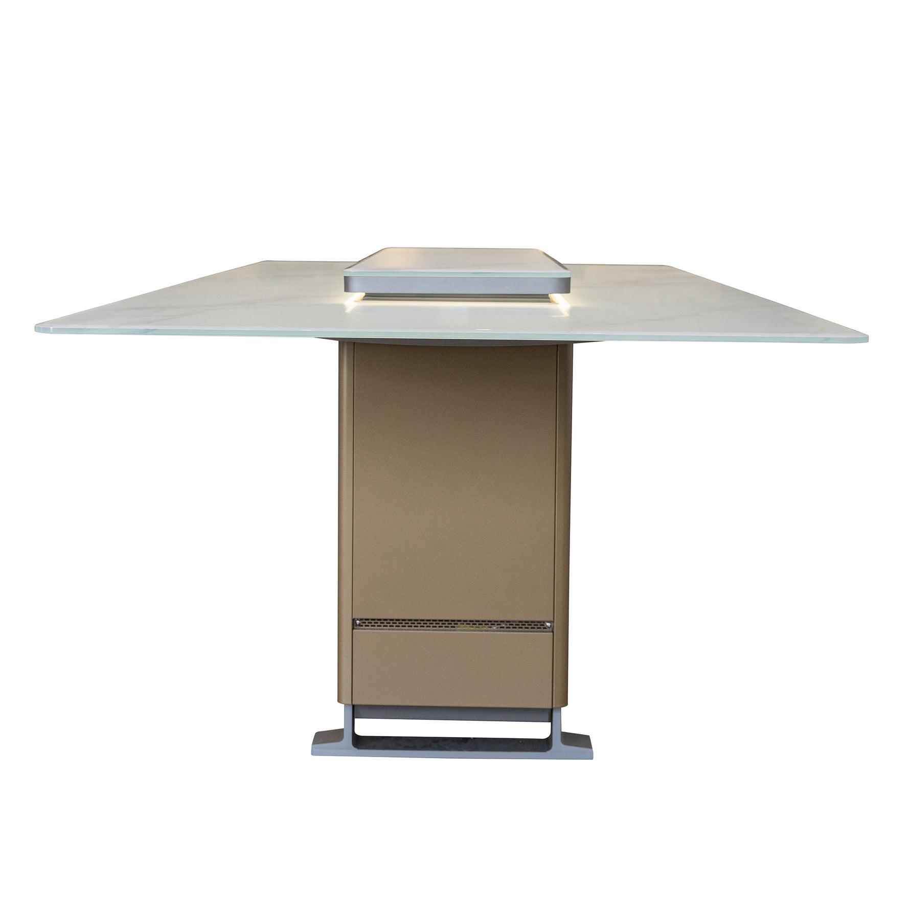 Cinetico Smart Dining Table in White, 5.3 cu.ft fridge and freezer with Bluetooth control - BonPrix Électroménagers