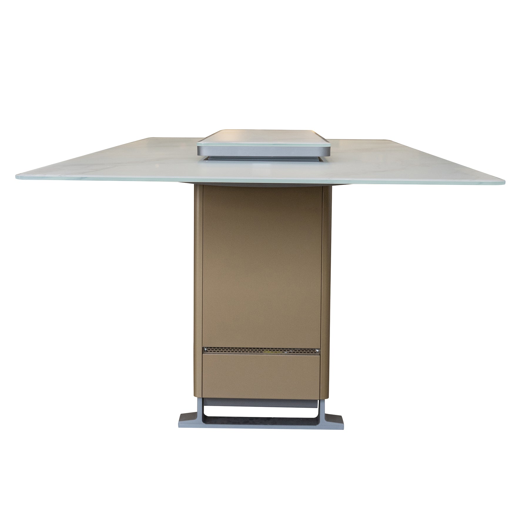 Cinetico Smart Dining Table in White, 5.3 cu.ft fridge and freezer with Bluetooth control - BonPrix Électroménagers