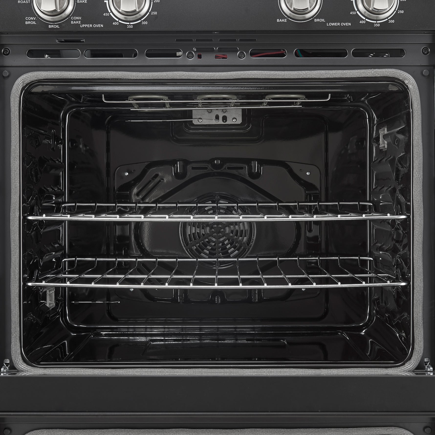 Forno Vomero 30-Inch Double Wall Oven, Black, 10 cu.ft Total Capacity, 7100W Convection, Mechanical Controls, Manuel Steam Clean - BonPrix Électroménagers