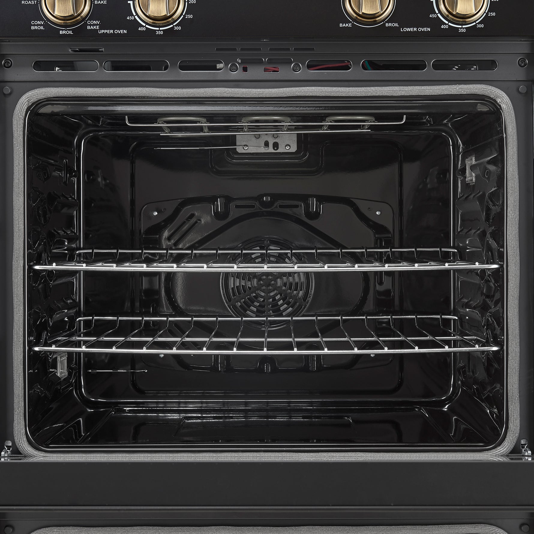 Forno Vomero 30-Inch Double Wall Oven, Black, 10 cu.ft Total Capacity, 7100W Convection, Mechanical Controls, Manuel Steam Clean - BonPrix Électroménagers