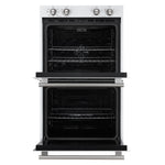 Forno Vomero 30-Inch Double Wall Oven, White, 10 cu.ft Total Capacity, 7100W Convection, Mechanical Controls, Manuel Steam Clean - BonPrix Électroménagers