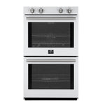 Forno Vomero 30-Inch Double Wall Oven, White, 10 cu.ft Total Capacity, 7100W Convection, Mechanical Controls, Manuel Steam Clean - BonPrix Électroménagers