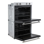 Forno Vomero 30-Inch Double Wall Oven, White, 10 cu.ft Total Capacity, 7100W Convection, Mechanical Controls, Manuel Steam Clean - BonPrix Électroménagers