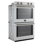 Forno Vomero 30-Inch Double Wall Oven, White, 10 cu.ft Total Capacity, 7100W Convection, Mechanical Controls, Manuel Steam Clean - BonPrix Électroménagers