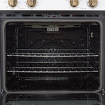 Forno Vomero 30-Inch Double Wall Oven, White, 10 cu.ft Total Capacity, 7100W Convection, Mechanical Controls, Manuel Steam Clean - BonPrix Électroménagers