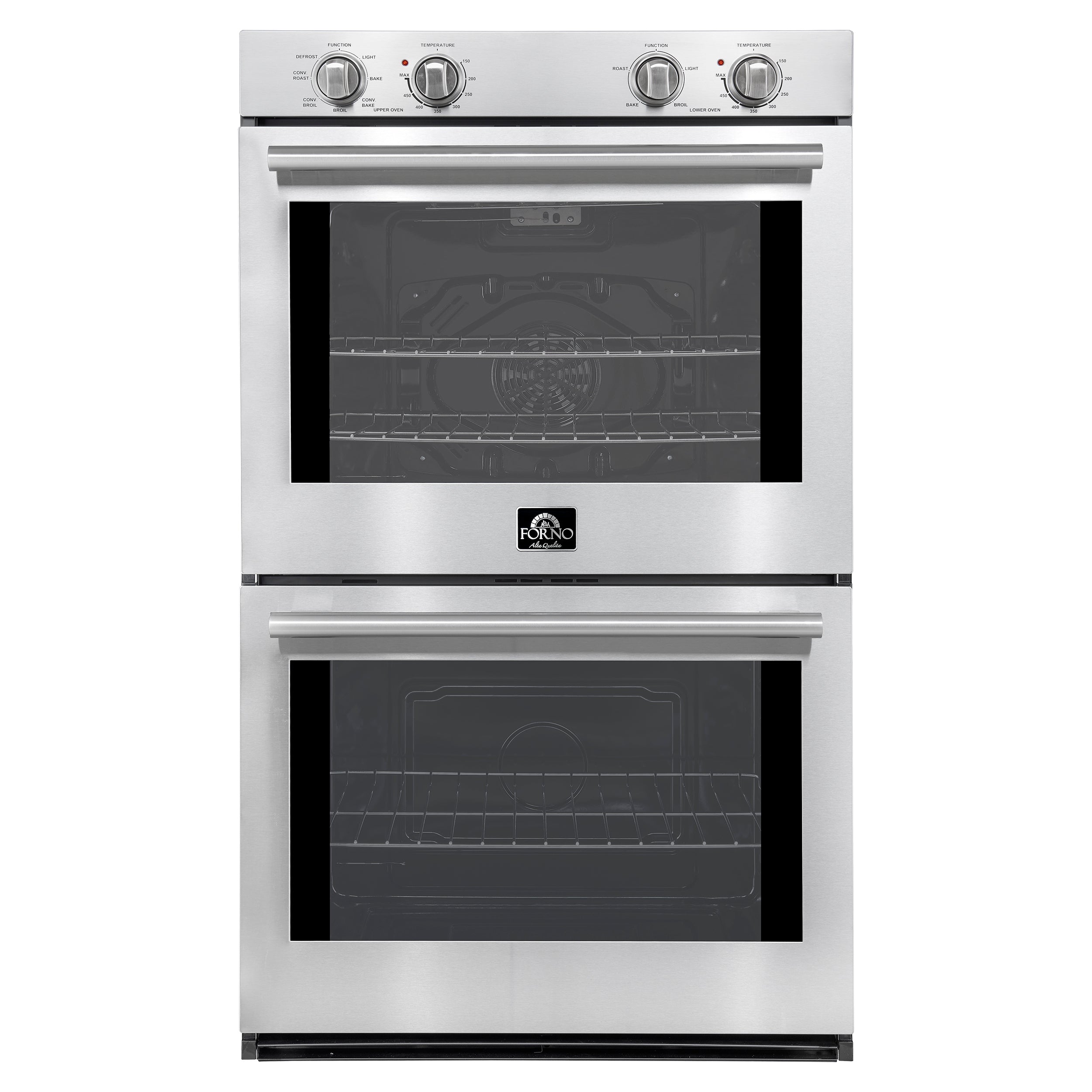 Four à double paroi Forno Vomero de 30 pouces, en acier inoxydable, capacité totale de 10 pi³, convection de 7100W, commandes mécaniques, fonction de nettoyage automatique