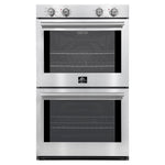 Forno Vomero 30-Inch Double Wall Oven, Stainless Steel, 10 cu.ft Total Capacity, 7100W Convection, Mechanical Controls, Self-Cleaning Function