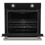Forno Vomero 30-Inch Wall Oven, Black, 5 cu.ft Capacity, 3550 Watts Convection, Mechanical Controls, Manuel Steam Clean - BonPrix Électroménagers
