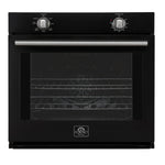 Forno Vomero 30-Inch Wall Oven, Black, 5 cu.ft Capacity, 3550 Watts Convection, Mechanical Controls, Manuel Steam Clean - BonPrix Électroménagers