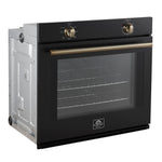 Forno Vomero 30-Inch Wall Oven, Black, 5 cu.ft Capacity, 3550 Watts Convection, Mechanical Controls, Manuel Steam Clean - BonPrix Électroménagers