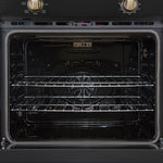 Forno Vomero 30-Inch Wall Oven, Black, 5 cu.ft Capacity, 3550 Watts Convection, Mechanical Controls, Manuel Steam Clean - BonPrix Électroménagers