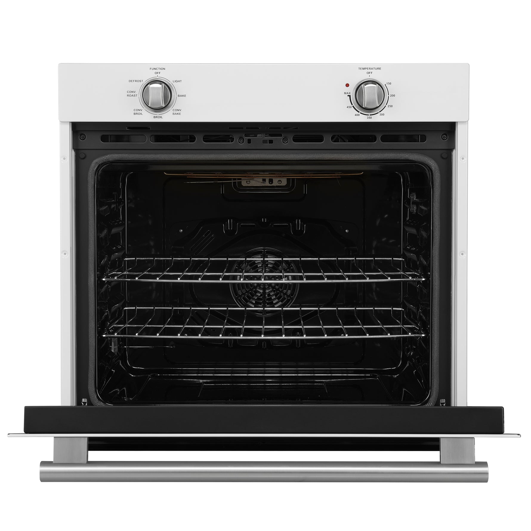 Forno Vomero 30-Inch Wall Oven, White, 5 cu.ft Capacity, 3550 Watts Convection, Mechanical Controls, Manuel Steam Clean - BonPrix Électroménagers