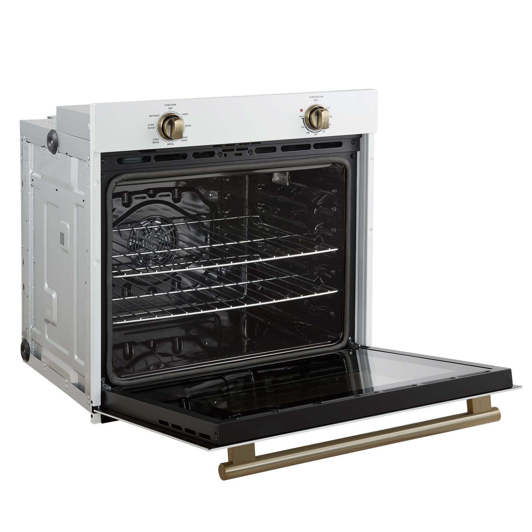 Forno Vomero 30-Inch Wall Oven, White, 5 cu.ft Capacity, 3550 Watts Convection, Mechanical Controls, Manuel Steam Clean - BonPrix Électroménagers
