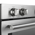 Forno Vomero 30-Inch Double Wall Oven, Stainless Steel, 10 cu.ft Total Capacity, 7100W Convection, Mechanical Controls, Self-Cleaning Function - BonPrix Électroménagers