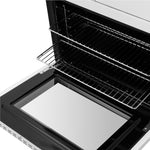 Forno Asti 30-Inch Double Electric Wall Oven with Upper French Doors in White & Antique Brass, 7.36 cu. ft. Dual True Convection, 7,200W, Air Fry, Sous Vide, Self-Clean - BonPrix Électroménagers