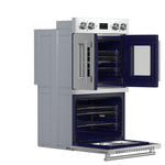 Forno Gallico 30-Inch Electric French Door Double Oven, Stainless Steel, Convection Cooking, Touch Control Panel, Self-Cleaning Function - BonPrix Électroménagers