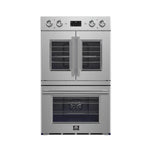 Forno Gallico 30-Inch Electric French Door Double Oven, Stainless Steel, Convection Cooking, Touch Control Panel, Self-Cleaning Function - BonPrix Électroménagers