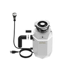 FORNO ACQUA BrightDIAMOND Moonstone 1HP Super Quiet Garbage Disposal Corded with Motion Sensor Cabinet Light & Pre-Wired Air Switch