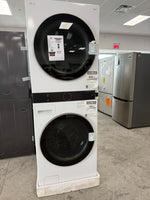WKE100HWA - LAUNDRY CENTERS - LG - Stacked Washer/Dryer - Electric - White - Open Box