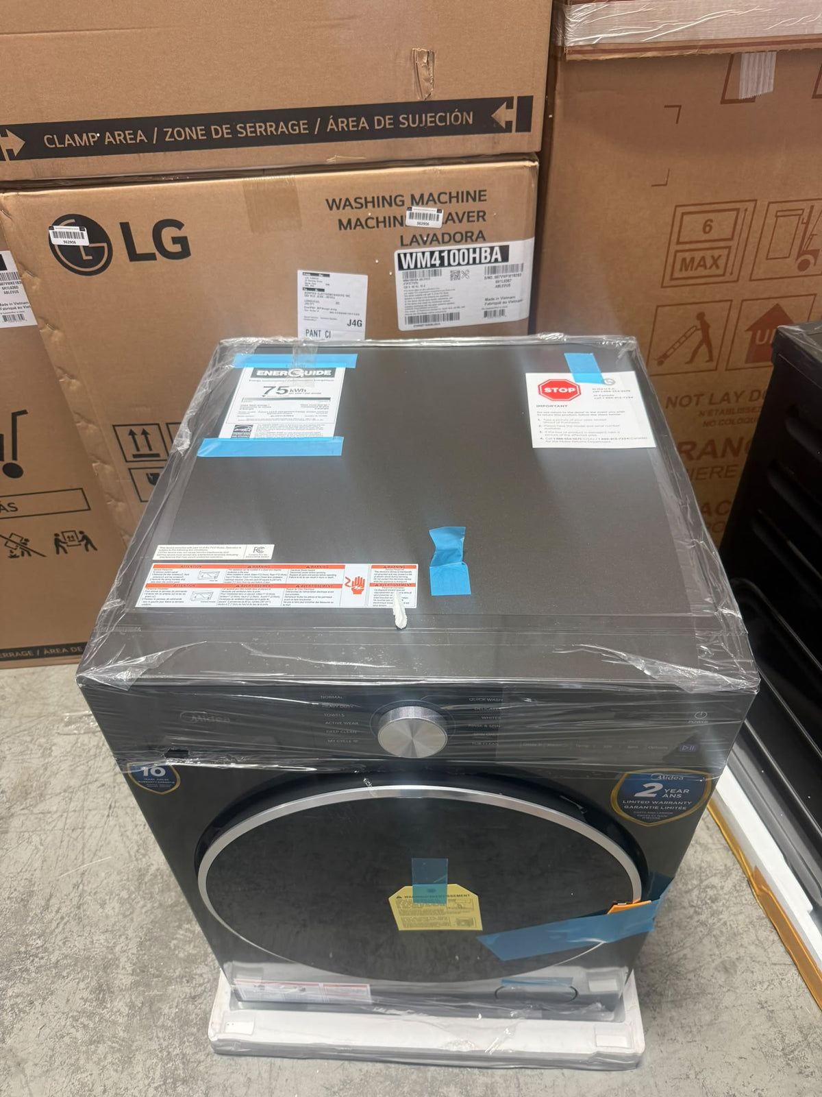 MLHW31S2BBG - LAVEUSES - Midea - Chargement frontal - Acier graphite - Boîte Ouverte