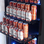 Avellina 48-in, 31.8 cu.ft. triple zone side-by-side Wine/Beverage cooler, 427 cans & 94 Wine bottles, Blue LED lights - BonPrix Électroménagers