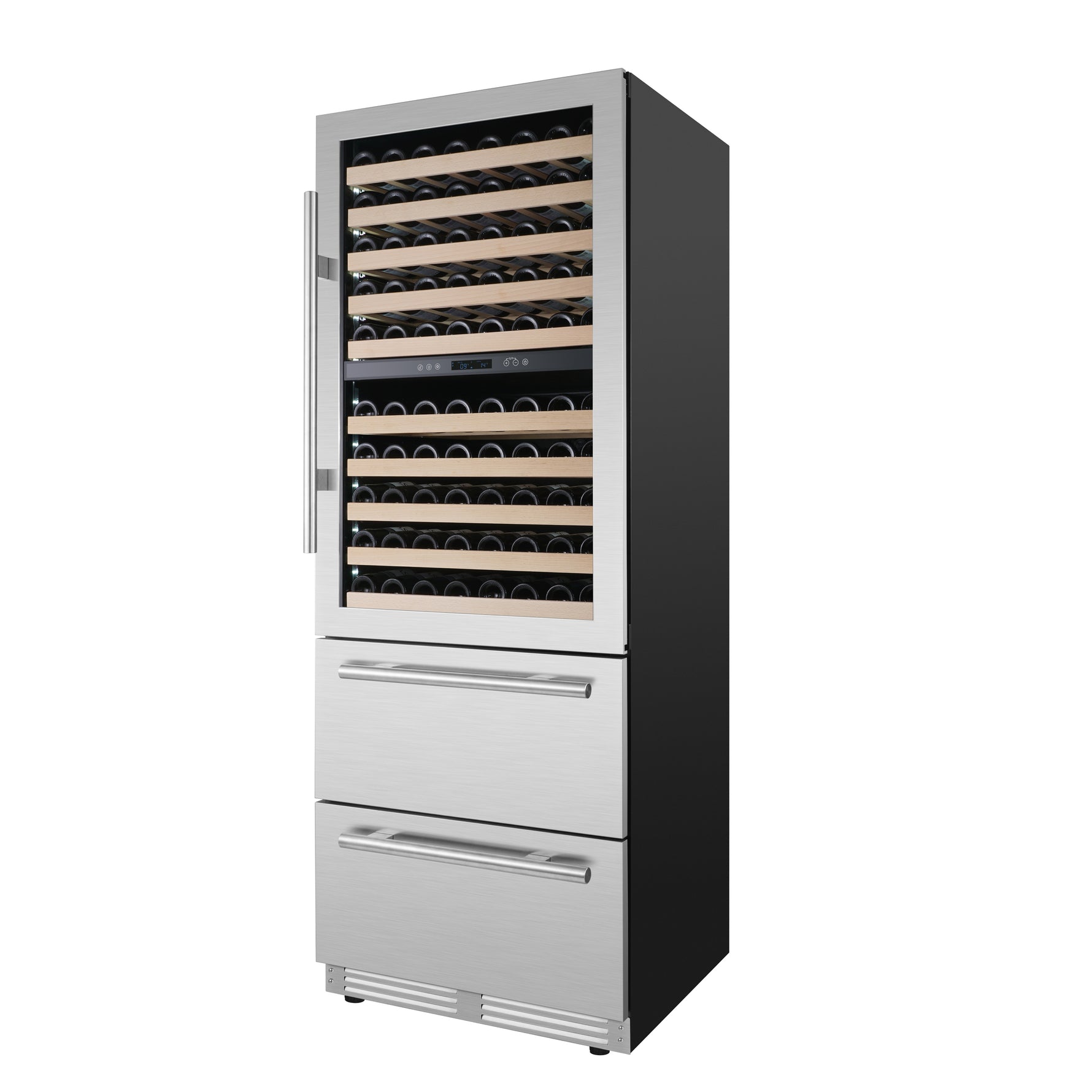 Forno Celano 30-Inch Dual Zone Wine Cooler and Beverage Cooler, 21.3 cu.ft, Stainless Steel - BonPrix Électroménagers