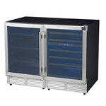 Gemello 48 Inch Side-by-Side Wine and Beverage Cooler in Stainless Steel, French Door, 9.6 cu. ft. - BonPrix Électroménagers