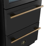 Azienda 24 Inch Dual Zone Wine Cooler, 15.8 Cu.Ft, 108 Bottles & 100 Cans, 2 Drawers, Charcoal Filters, Black