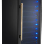 Azienda 24 Inch Dual Zone Wine Cooler, 15.8 Cu.Ft, 108 Bottles & 100 Cans, 2 Drawers, Charcoal Filters, Black