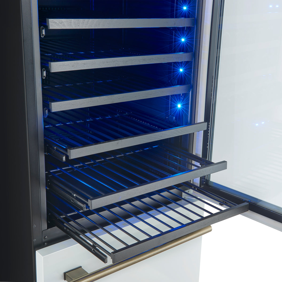 Azienda 24 Inch Dual Zone Wine Cooler, 15.8 Cu.Ft, 108 Bottles & 100 Cans, 2 Drawers, Charcoal Filters, White