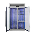 FORNO Abruzzo 48" Wine Cooler, Dual Zone, 30 cu.ft., 130 bottles, Display & Service Shelves, Stemware Racks, Rust resistant