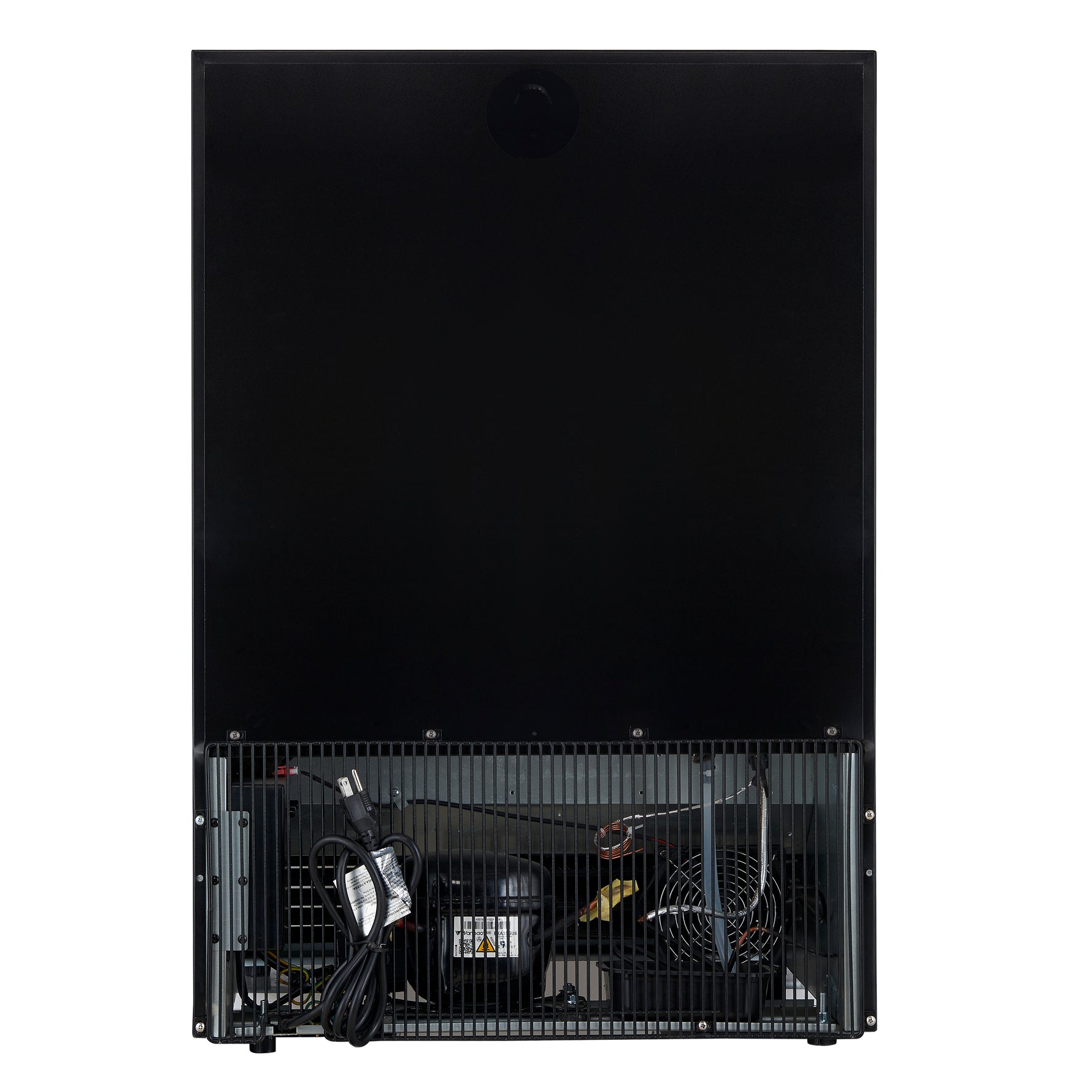 Forno Bacchino 24 Inch Wine Cooler, Black with Antique Brass Handles, with LED Lighting, Triple Glass Door, 51 Bottle Capacity, Built-In or Freestanding - BonPrix Électroménagers