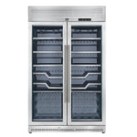 FORNO Abruzzo 48-Inch Dual Zone Wine Cellar, 102 Bottles, 24 cu. ft., Clear Acrylic Holders & Stainless Trim Shelves - BonPrix Électroménagers