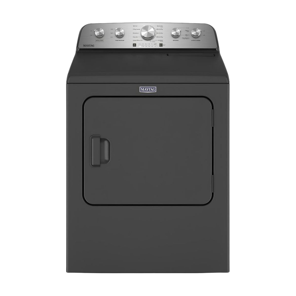YMED5430PBK Maytag electric dryer Volcano Black - front view