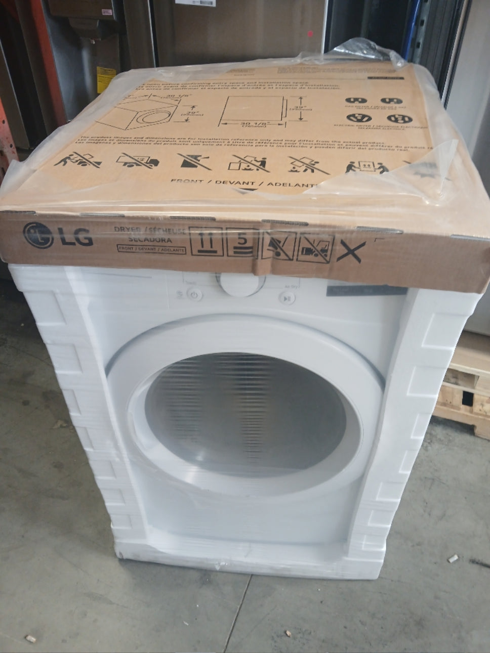 DLE3400W - DRYERS - LG - Electric - White - Open Box - BonPrix Électroménagers