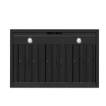 Ambassador 36" Range Hood in Black with 427 CFM, 3 speeds, Dishwasher safe Baffle filters, LED Lights and Remote Control - BonPrix Électroménagers