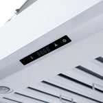 Ambassador 36" Range Hood in White with 427 CFM, 3 speeds, Dishwasher safe Baffle filters, LED Lights and Remote Control - BonPrix Électroménagers