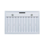 Ambassador 36" Range Hood in White with 427 CFM, 3 speeds, Dishwasher safe Baffle filters, LED Lights and Remote Control - BonPrix Électroménagers