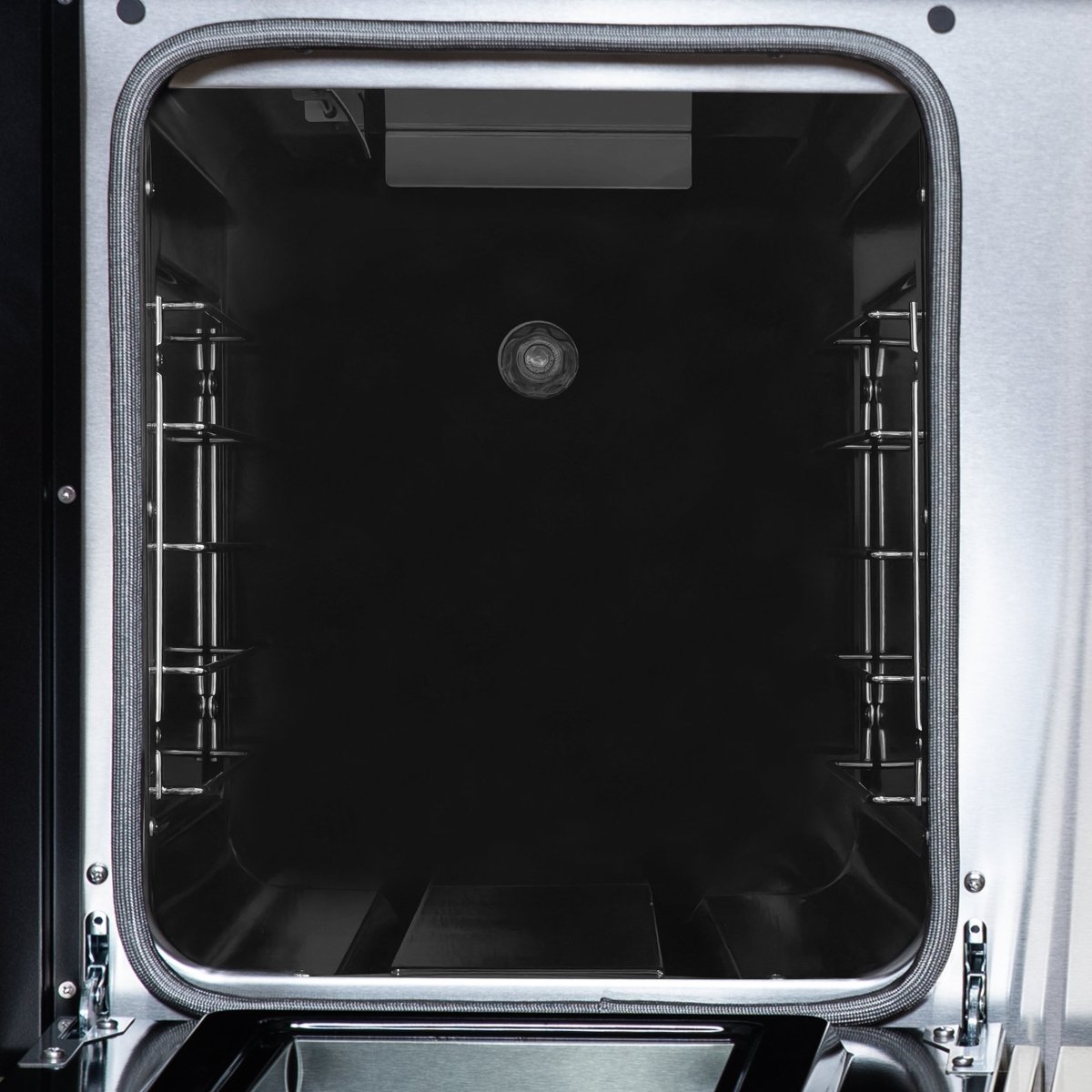 Ambassador 48" Gas Range in Black, 8 Sealed Burnes, 94 000 BTU Cooktop Output, 6.7 Cu.Ft. Double Oven, Telescopic Racks - BonPrix Électroménagers
