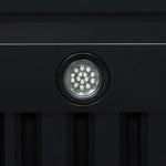 Ambassador 48" Range Hood in Black with 304 CFM, 3 speeds, Dishwasher safe Baffle filters, LED Lights and Remote Control - BonPrix Électroménagers