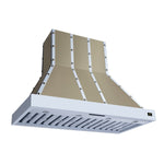 Ambassador 48" Range Hood in White with 304 CFM, 3 speeds, Dishwasher safe Baffle filters, LED Lights and Remote Control - BonPrix Électroménagers