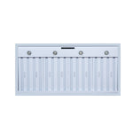 Ambassador 48" Range Hood in White with 304 CFM, 3 speeds, Dishwasher safe Baffle filters, LED Lights and Remote Control - BonPrix Électroménagers